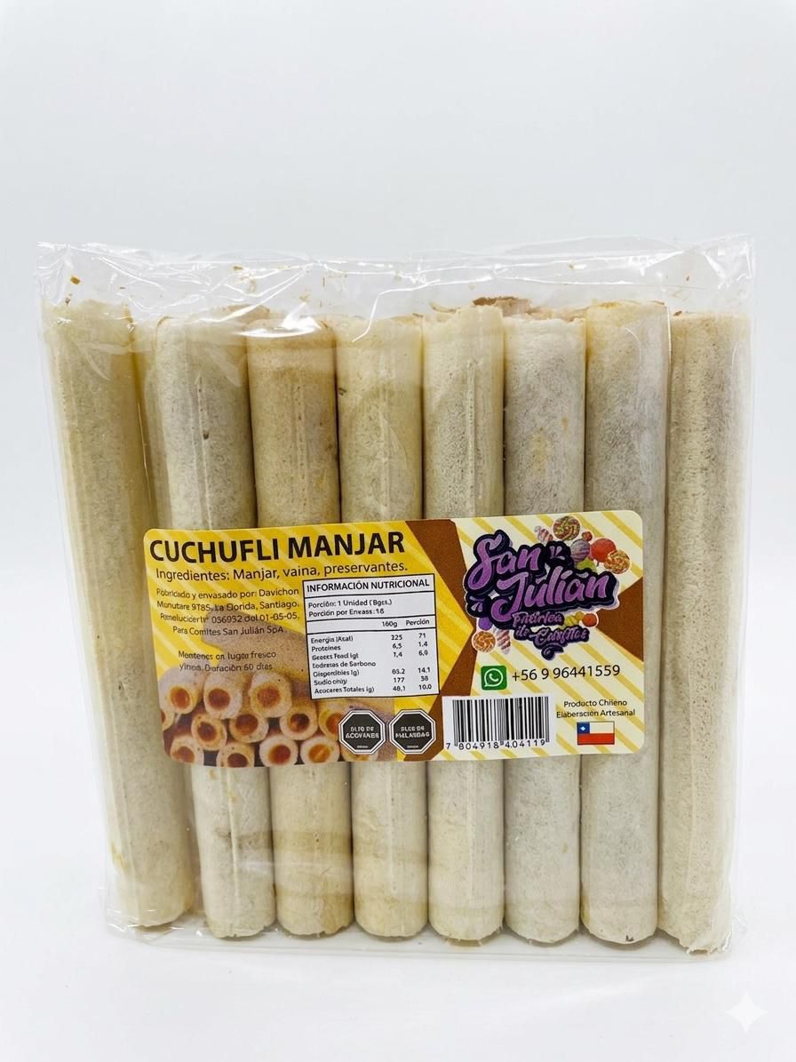 Cuchuflí Tradicional Chileno con Manjar